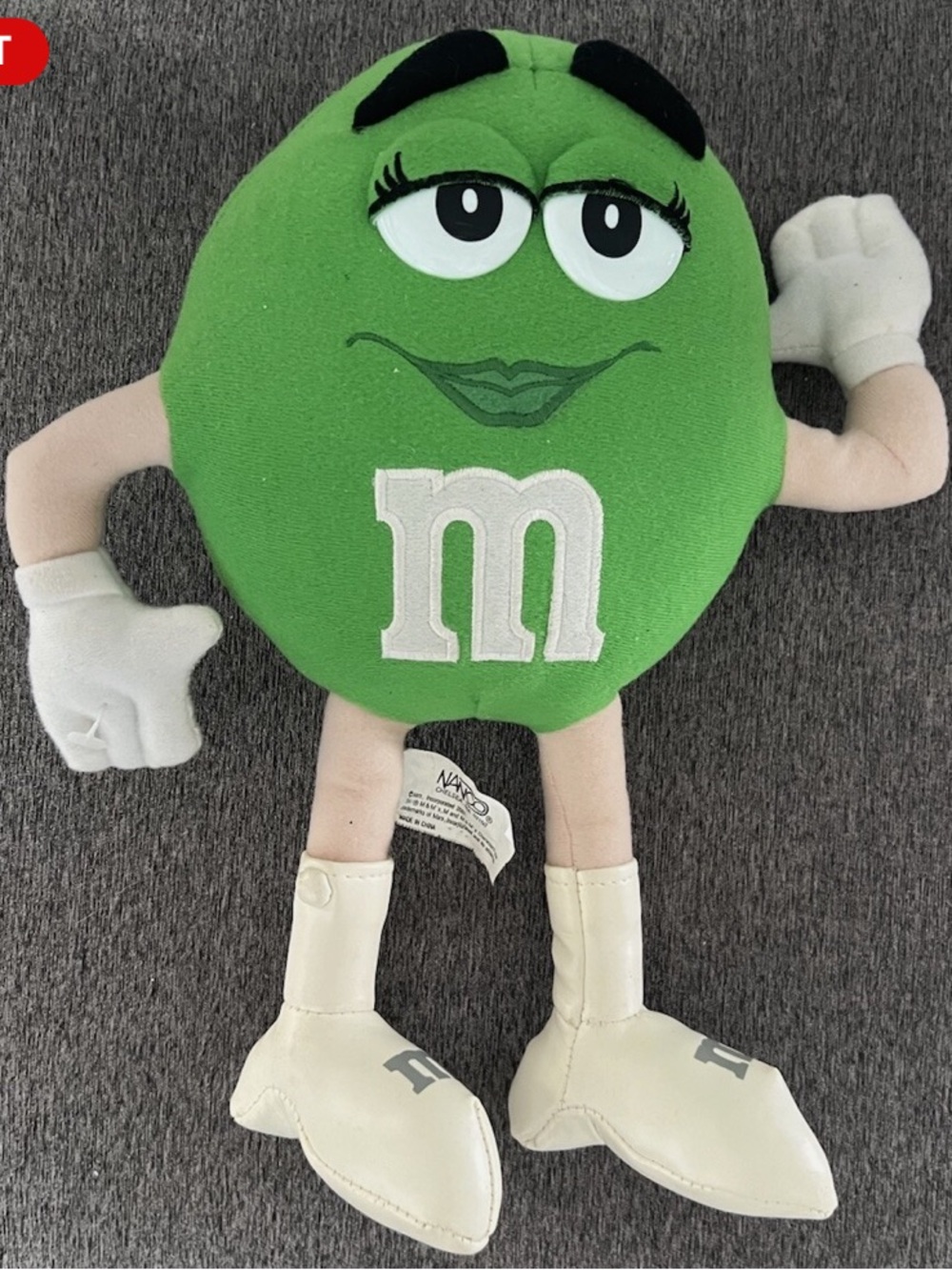M&M'S Ms. Green Plush Character Costume Accessory - Green & White
